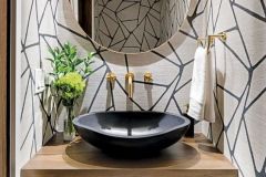 Circle Mirror with Thin Brass Frame