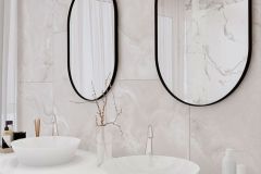 Oval Mirrors with Black Metal Frame