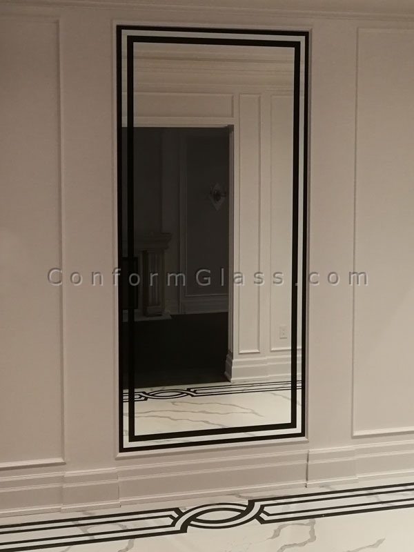 Custom Mirror with Double Black Border