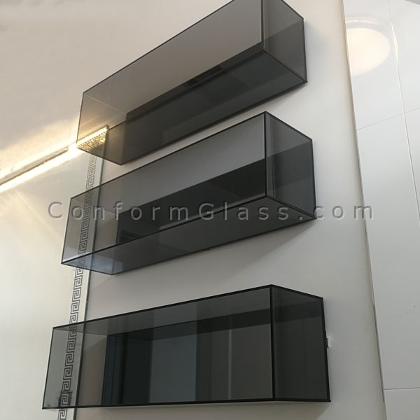 Grey Glass Box Shelves