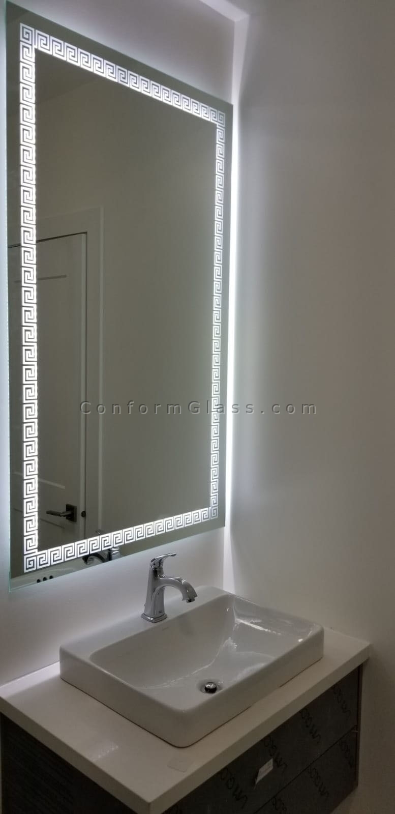 Custom Sandblasted Mirror