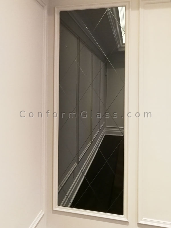 Custom V-groove mirror