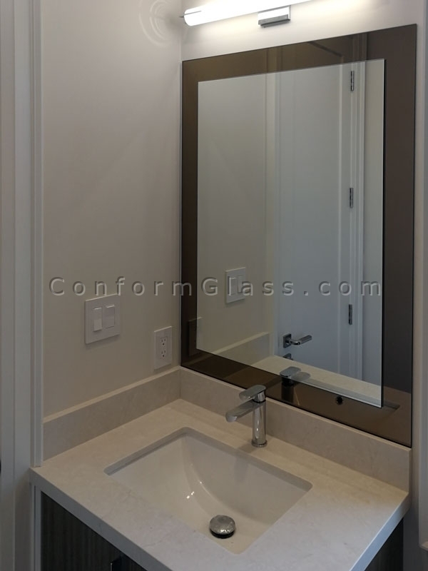 Clear on Bronze Vanity Mirror