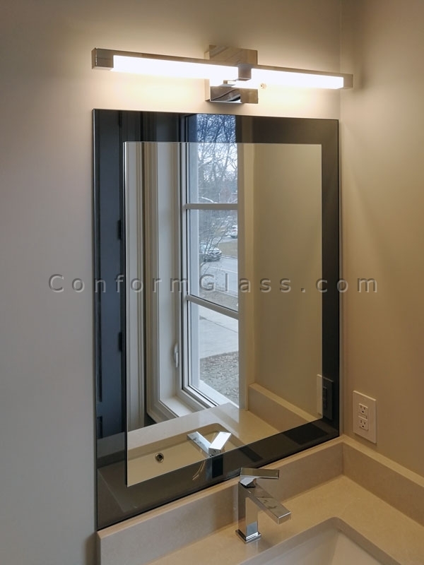 Grey Mirror Frame Vanity Mirror