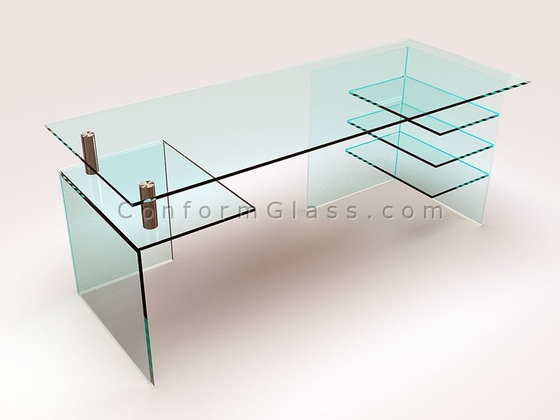 Glass office desk