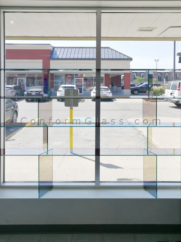 All Glass Storefront Shelves