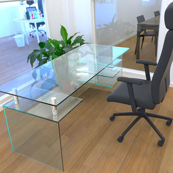 All Glass Office Desk