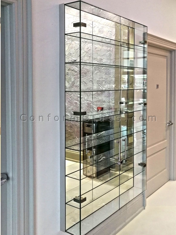 custom wall mounted glass display