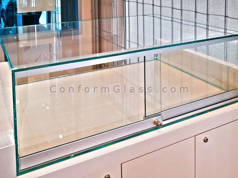 Custom glass display case