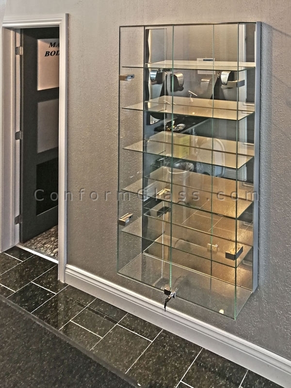 custom glass product display