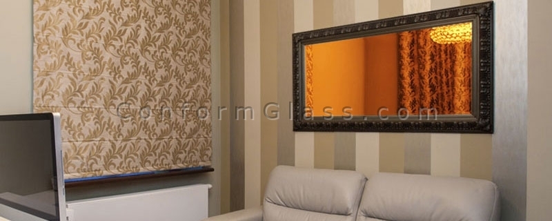 Office with Gold Mirror