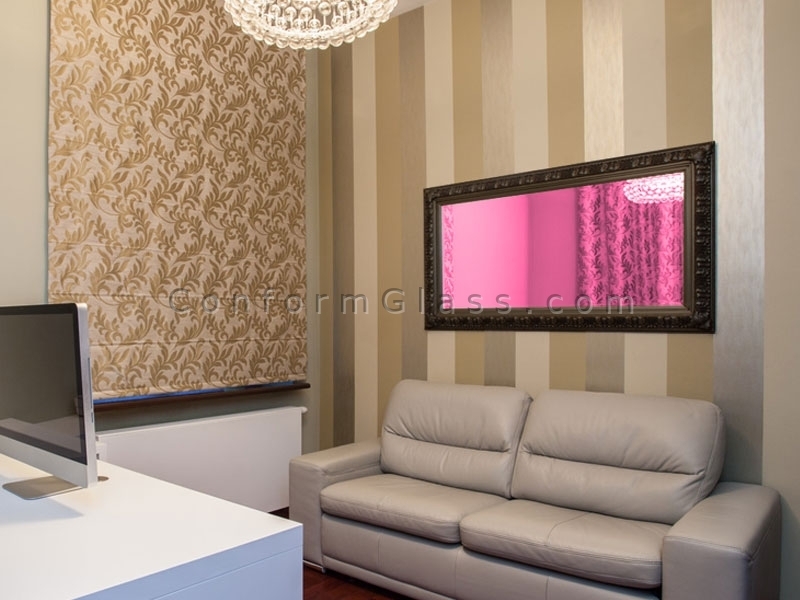 Pink Mirror in the home office