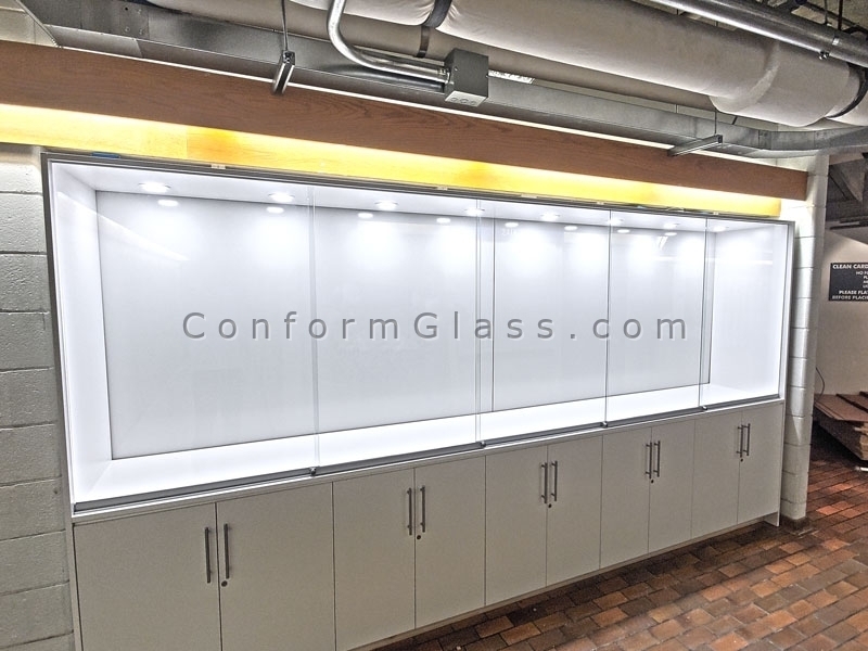 Large Cabinet with Sliding Glass Doors