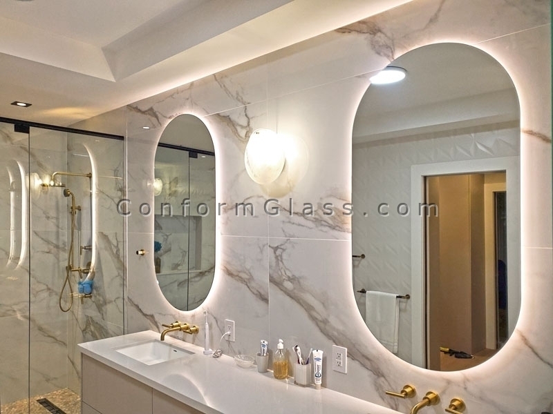 Custom Made Racetrack Oval Mirrors