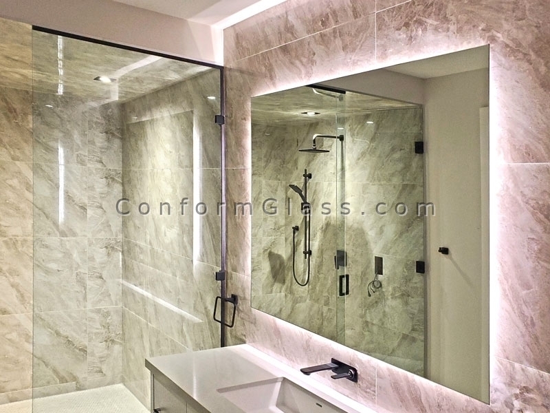 Rectangular Mirror with LED Backlight