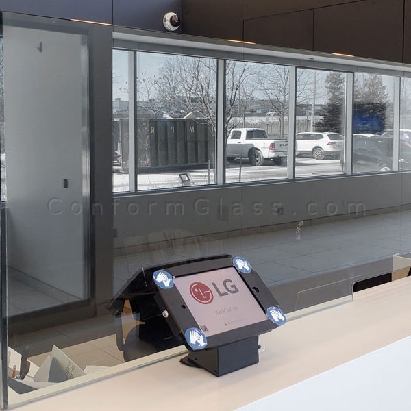 Reception Desk Glass Screen