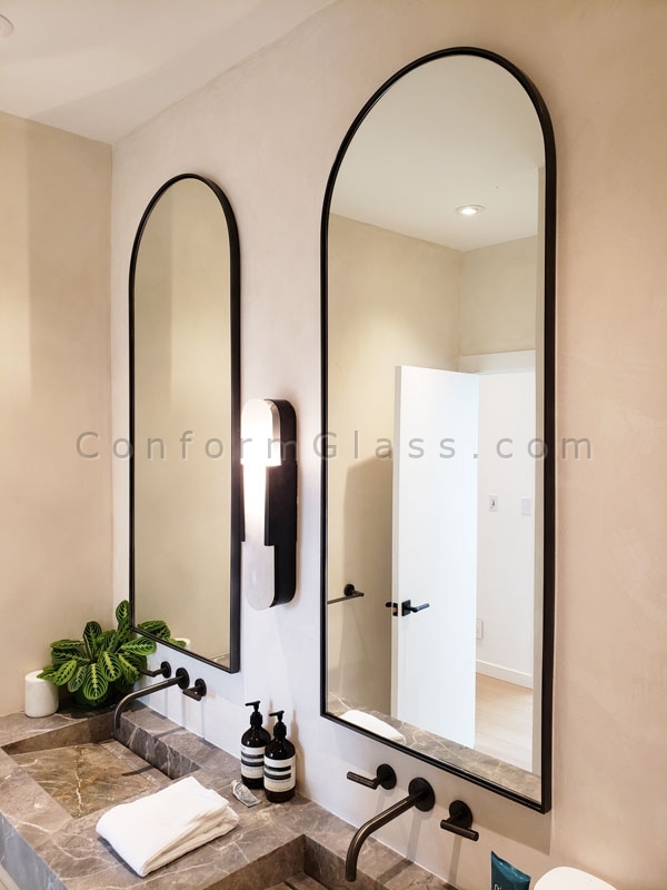 Arch Mirrors with Thin Metal Frame