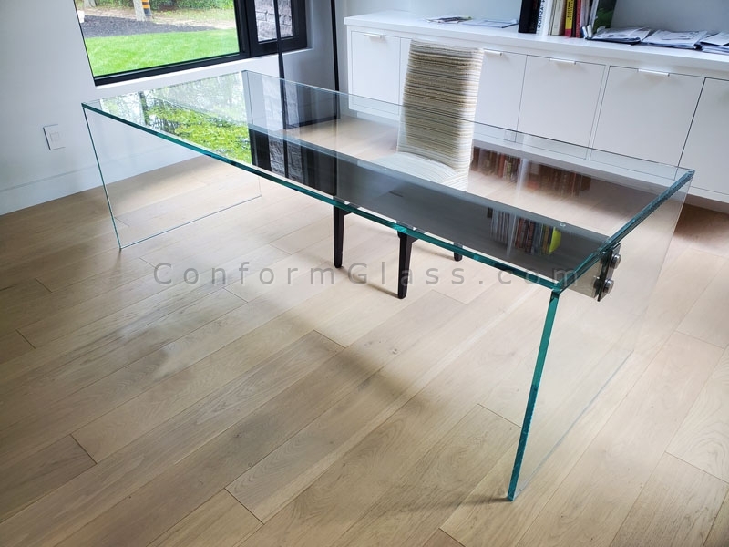 Modern office glass desk