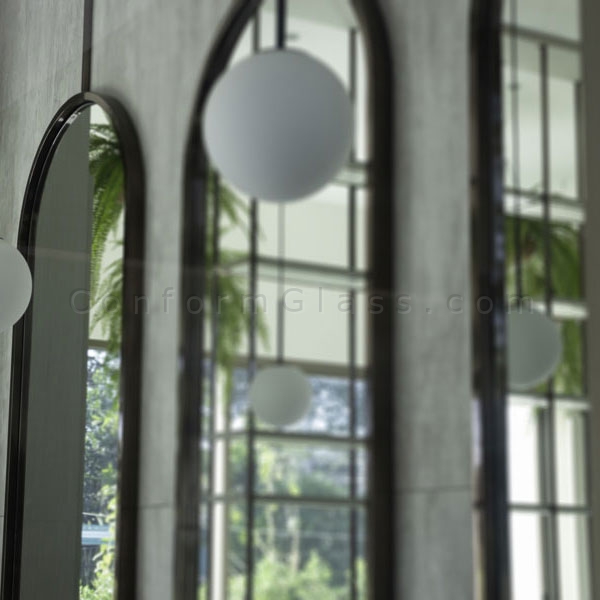Shaped Mirrors With Metal Frames
