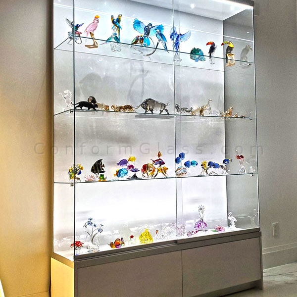 Freestanding Glass Display