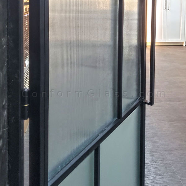 Welded Glass and Metal Sliding Door