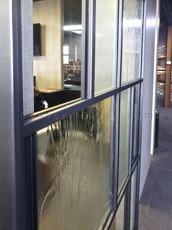 Welded frame glass door