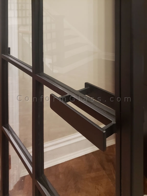 Close up of the Welded Steel Frame Door
