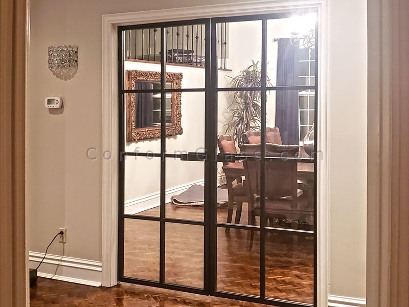 Double Glass Door with Welded Steel Frame