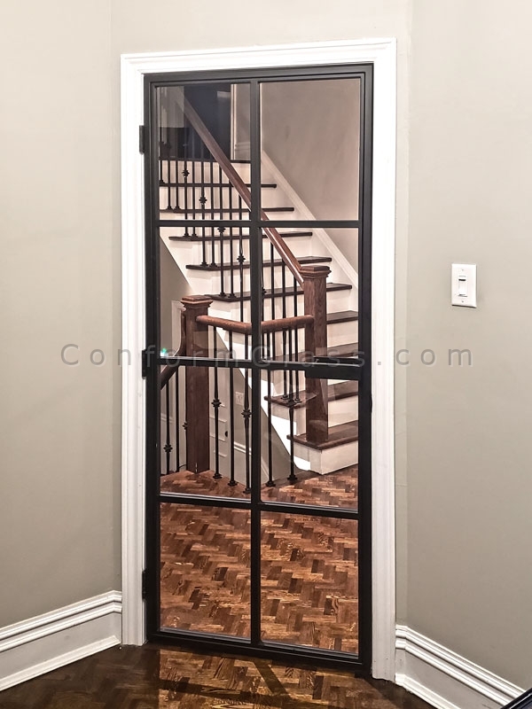 Interior Glass Door with Welded Metal Frame