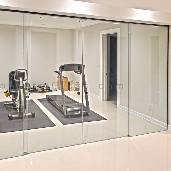 Glass Sliding Door with Wall Mounted Track