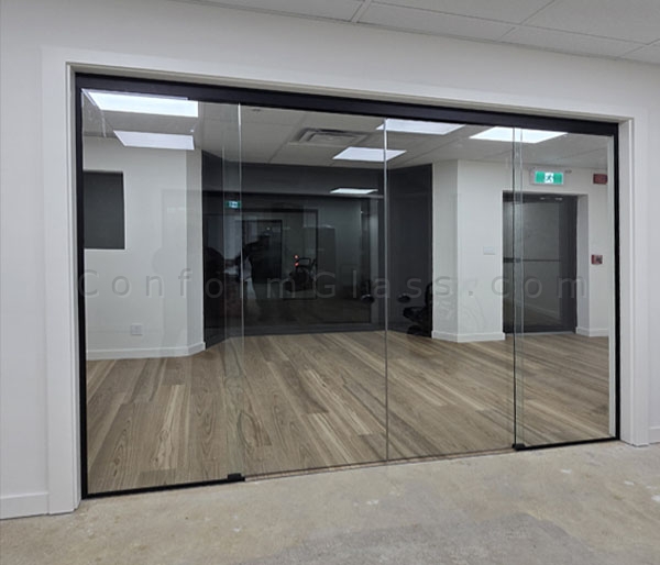 Ceiling Frameless Sliding Doors